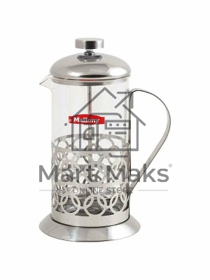 Френч-пресс MALLONY OLIMPIA, 600 мл, из жаропрочного стекла, в корп из нерж ст, T046-600ML (950137)