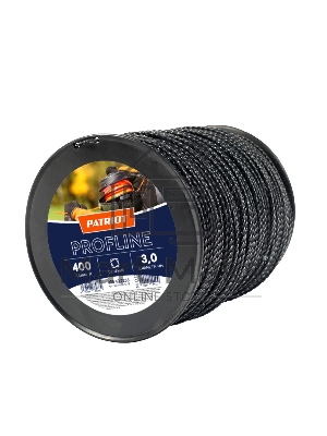 Леска PATRIOT Profline D 3,0 мм L 400 м скрученный квадрат, черный 300-400-5 805402233