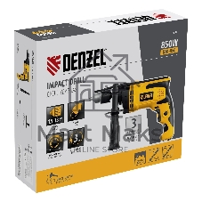 Дрель ударная Denzel IDD-850, 850 Вт, 0-2800 об/мин, 44800 уд/мин