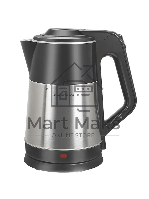 Чайник электрический BACKMAN BM-TEA 727 2,3 л, 2200 Вт, серебристый/черный