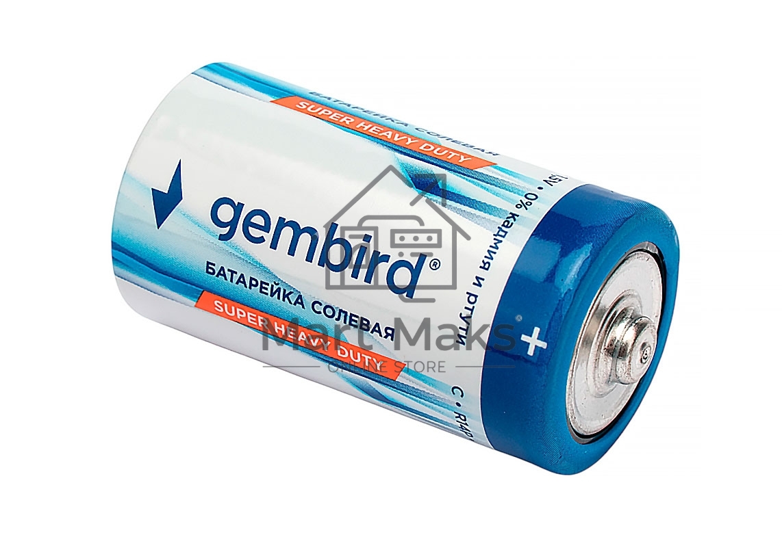 Батарейки солевые Gembird GB-R14P-4B, тип С(R14P), 4шт, коробка