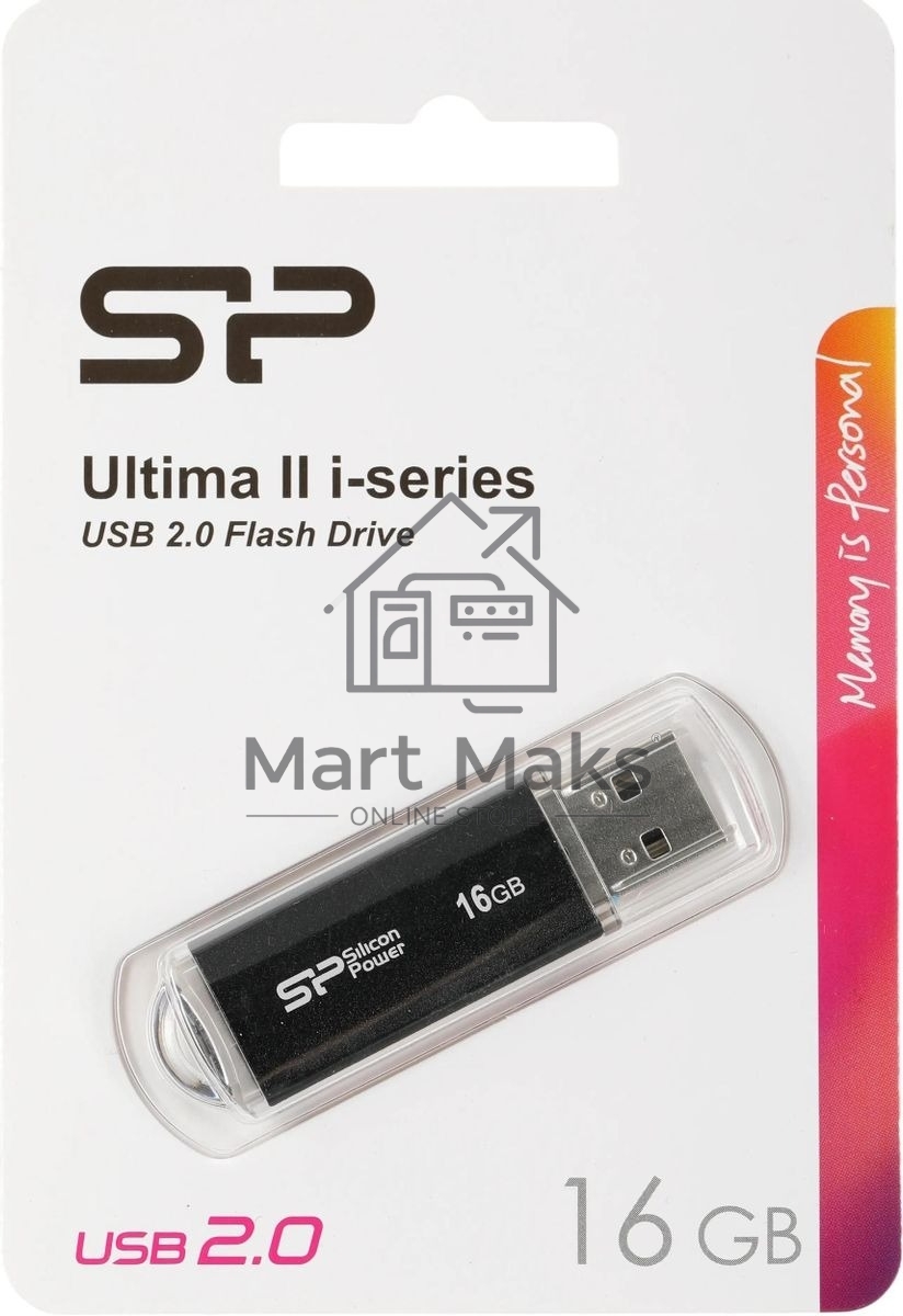 Флешка USB R/W R/W 16Gb Ultima II-I Series SP016GBUF2M01V1K USB2.0 черный