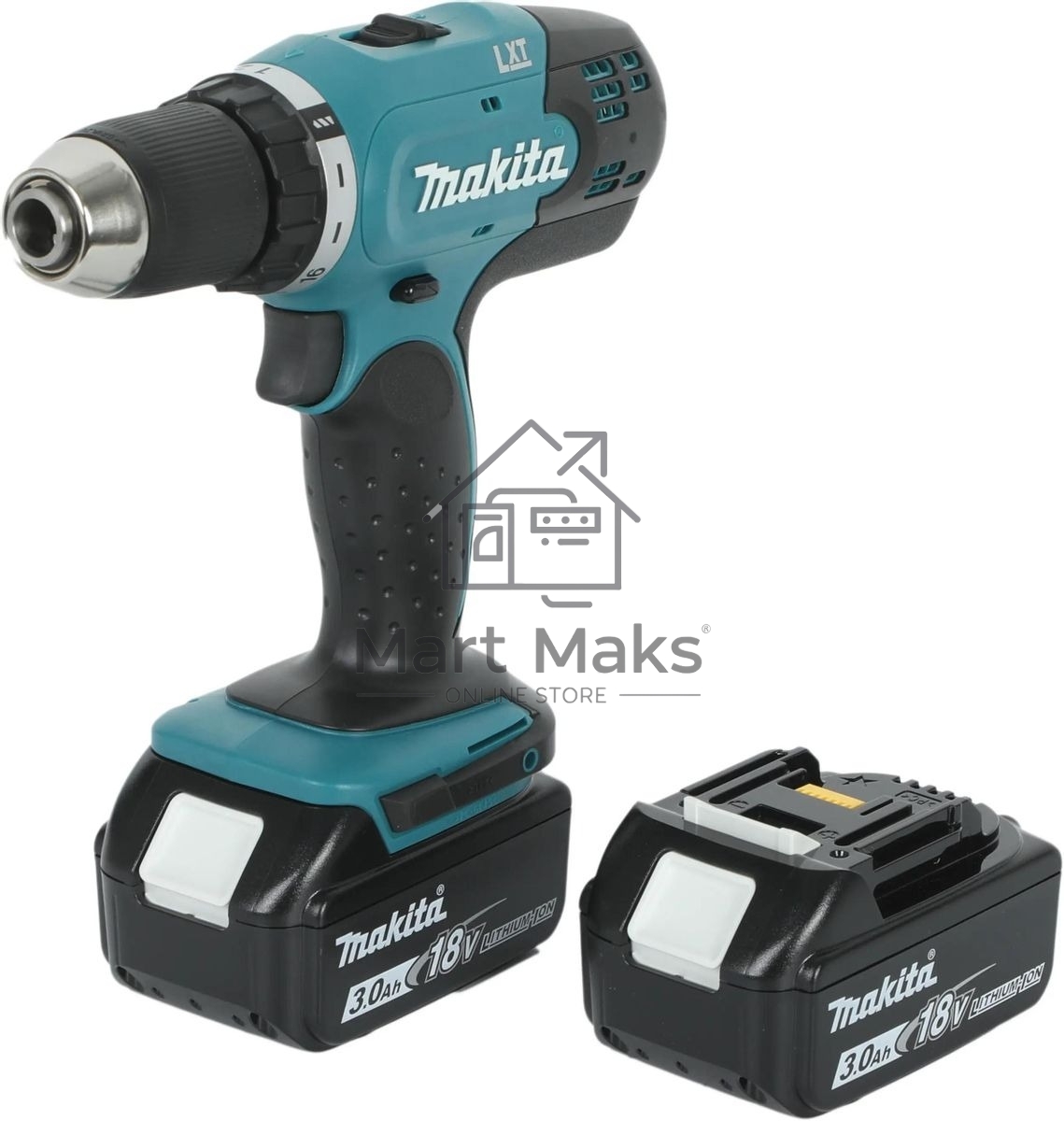 Дрель-шуруповерт аккумуляторная Makita DDF453RFE, Аккумуляторная, 18В, 2 АКБ, Кейс