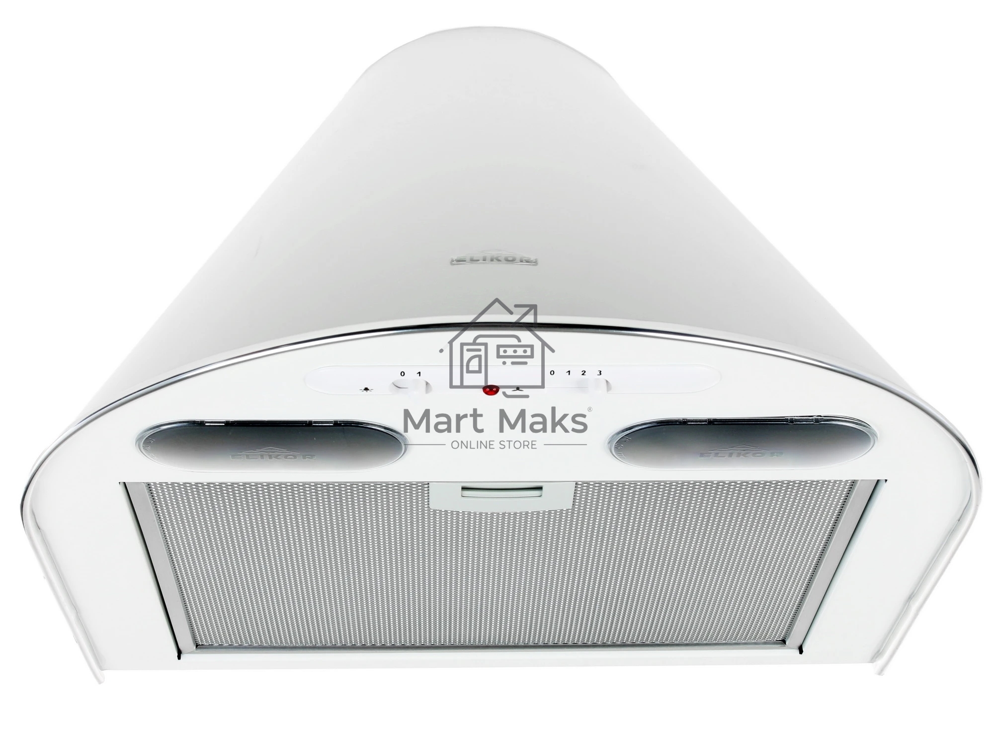 Вытяжка каминная Elikor Эпсилон 50П-430-П3Л белый/серебристый, 50 см, 430 куб. м/ч, 54 дБ