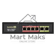 Коммутатор ExeGate EDGS-1006D.4PoE-65W, 4×1 Гбит/с PoE + 2×1 Гбит/с, неуправляемый