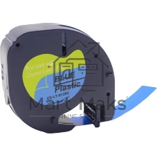 Картридж ленточный Cactus CS-LT-91205 черный шрифт, синий фон (12 мм, 4 м) для Dymo Letra Tag LT-100H