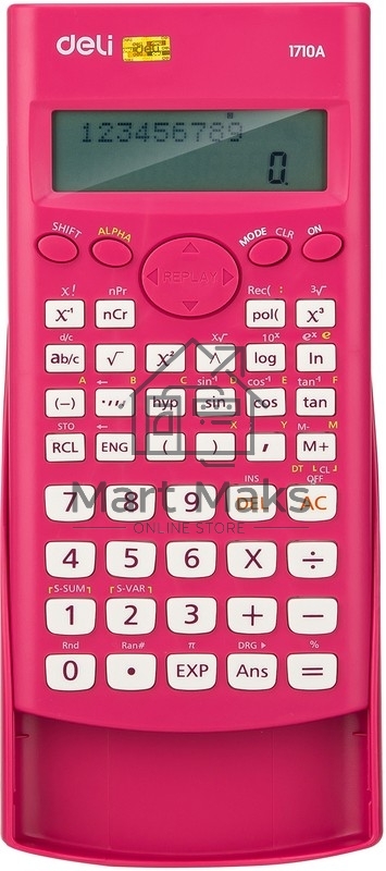 Калькулятор научный Deli E1710A/RED красный 10+2-разр.