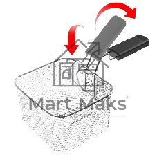 Фритюрница электрическая Tuarex AG-3501 черный/стальной, мощность 2000 Вт, сенсорное управление, объем масла 2,5 л, регулир. темп, 4 шт/уп.