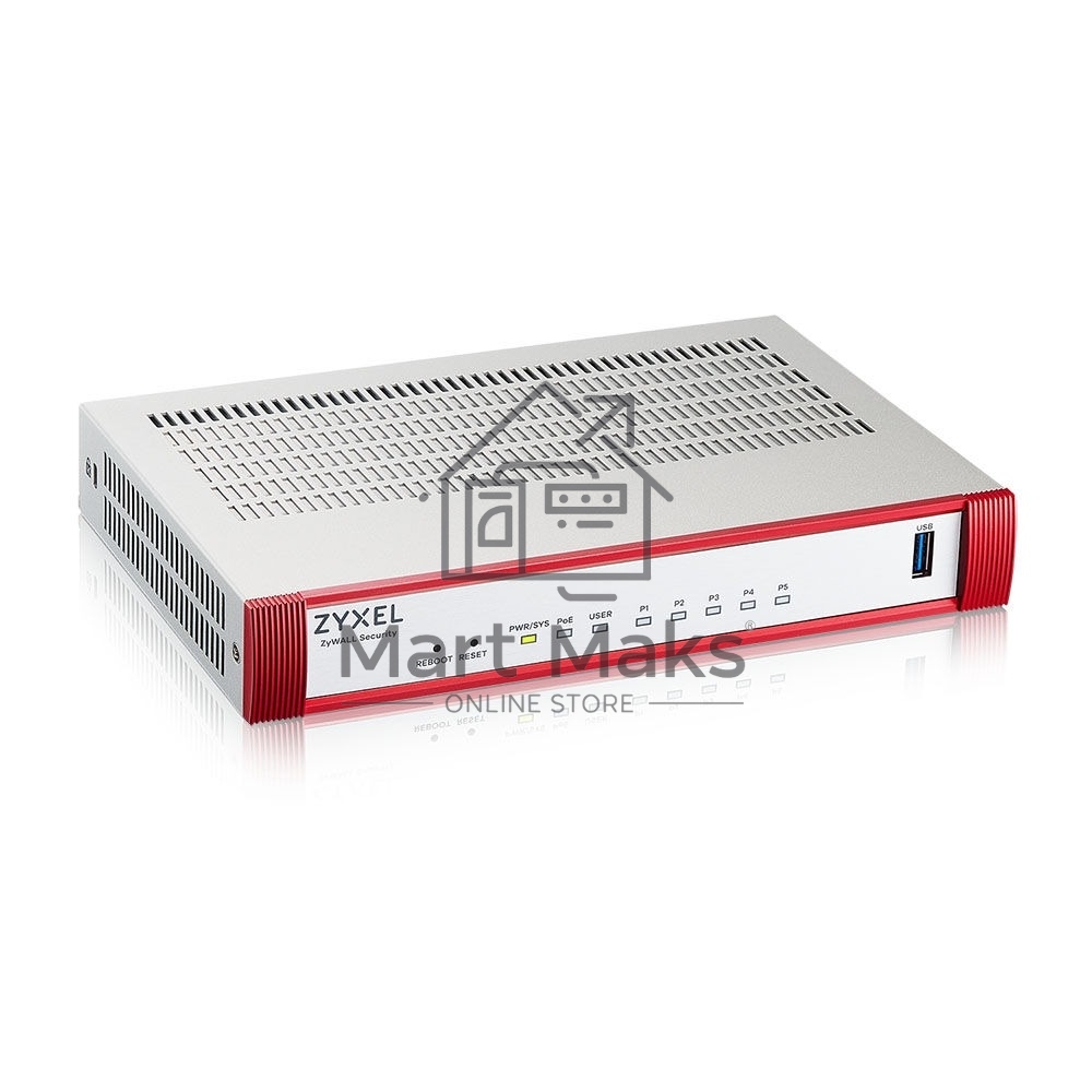 Межсетевой экран Zyxel USG FLEX 50HP с подпиской Gold на 1 год (AV, CF, IDP/DPI, Sandboxing, SecuReporter), 1xRJ-45: 1G PoE+ (LAN/WAN), 4xRJ-45: 1G (LAN/WAN), 1xUSB3.0 **