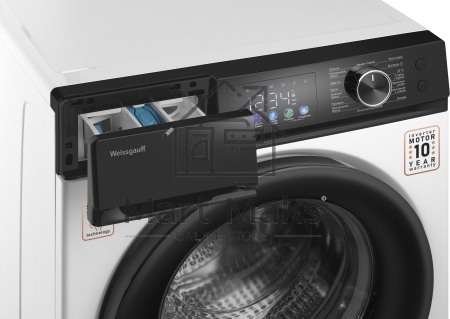 Стиральная машина Weissgauff WM 45126 Inverter Steam Color Touch белая, загрузка фронтальная 6кг, 1200 об/мин., класс: A+++