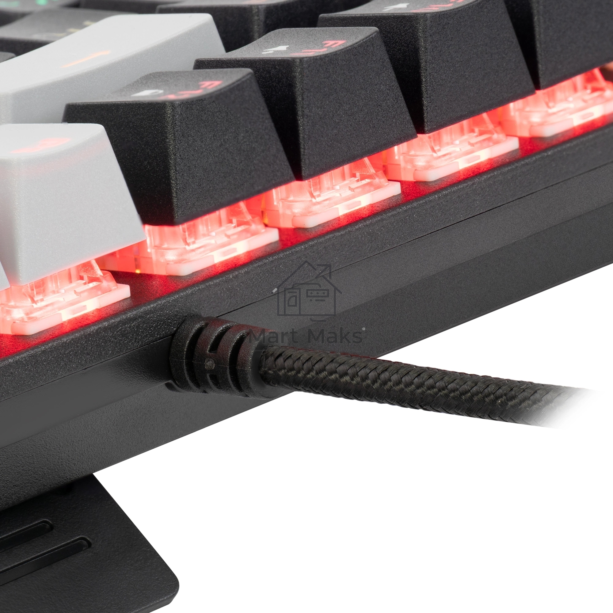Клавиатура Оклик K600X механическая черный/серый USB Multimedia for gamer LED