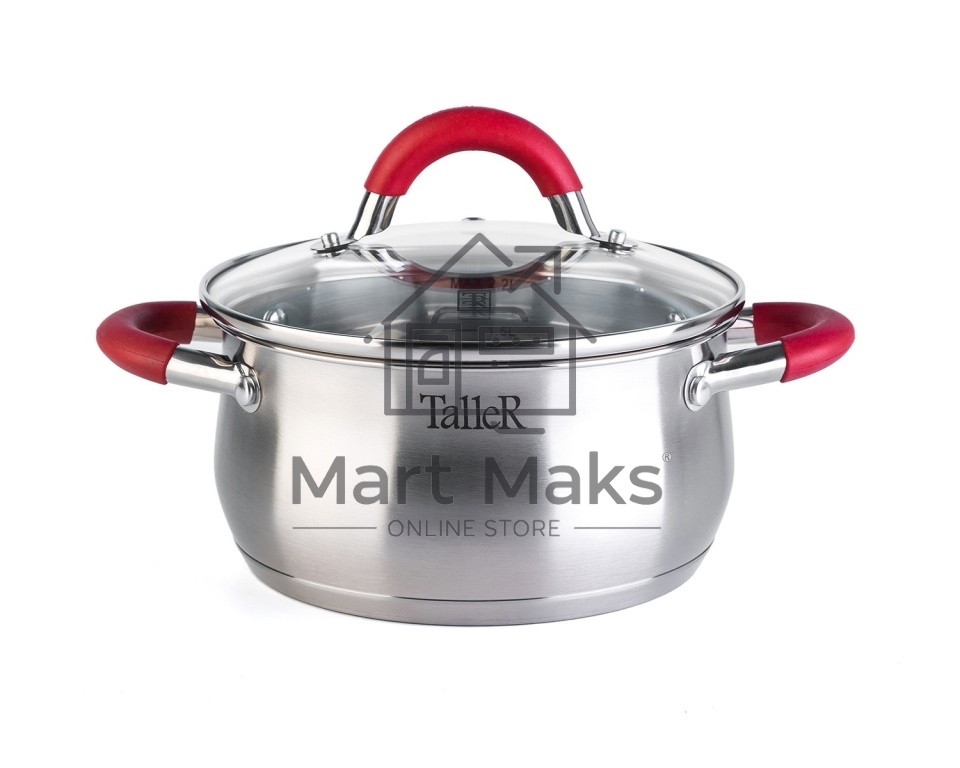 Набор посуды TalleR TR-17150, 8 пр.Толщина стенки - 0,6 мм, толщина дна - 2,8 мм.