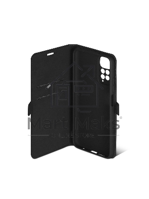 Чехол (флип-кейс) DF для Xiaomi Redmi Note 11/11s xiFlip-75 черный (DF XIFLIP-75 (BLACK))