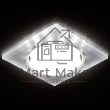 Встраиваемый точечный светильник G215 CH/WH хром/матовый GX53+3W(LED WHITE)