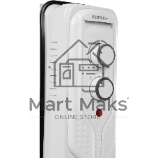 Масляный обогреватель Centek CT-6207 (11 секций) белый, 1000/1750/2500 Вт, 25 м2, 3 режима, термостат