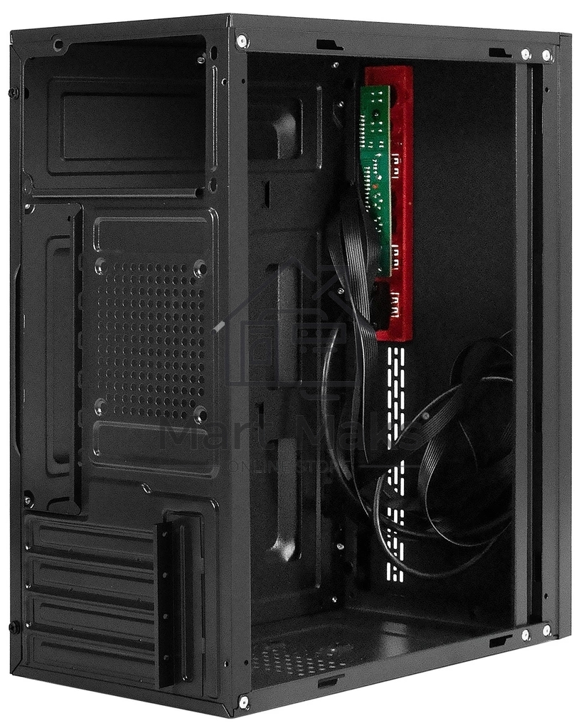Компьютерный корпус Minitower ExeGate BAA-403-UNS500 (mATX, БП UNS500 с вент. 12см, 2*USB, HD Audio, черный)