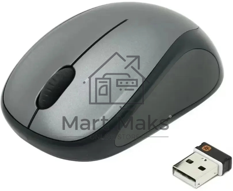 Мышь беспроводная Logitech M235n серый/черный, 1000 dpi, радиоканал, USB, кнопки - 3