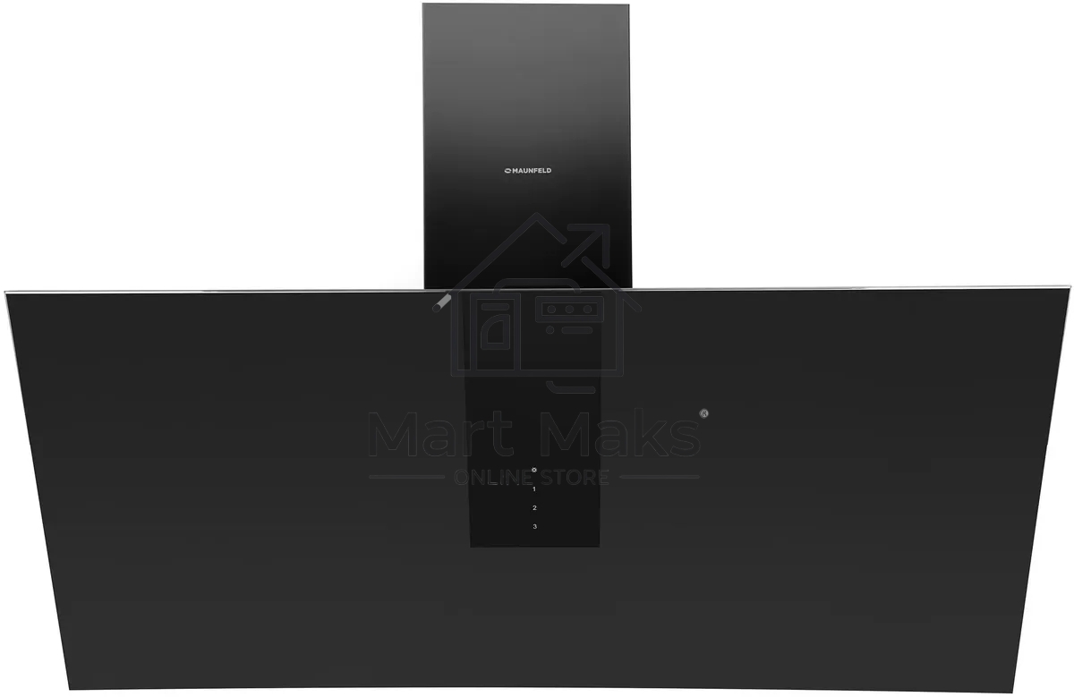 Вытяжка кухонная наклонная Maunfeld Aurora 90 черный матовый, 90 см, 1270 куб. м/ч, 52 дБ