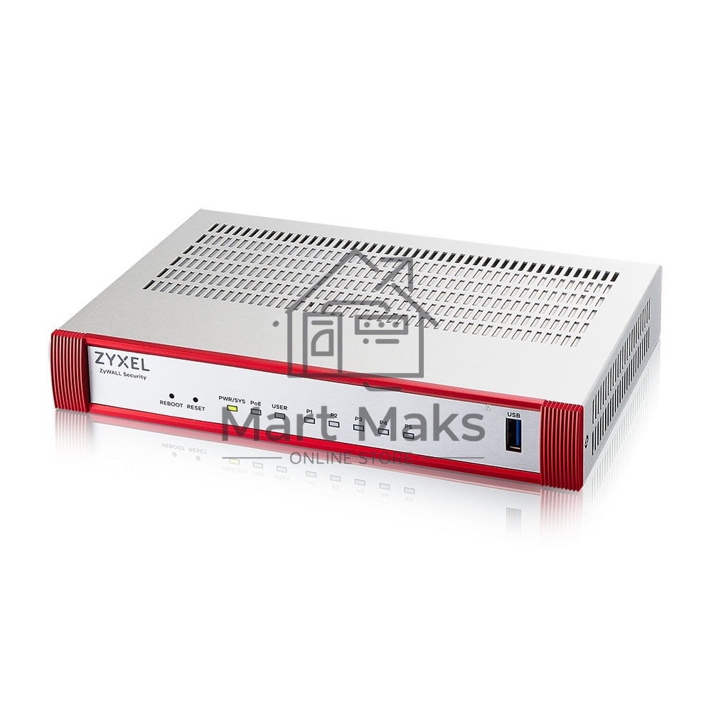 Межсетевой экран Zyxel USG FLEX 50HP с подпиской Gold на 1 год (AV, CF, IDP/DPI, Sandboxing, SecuReporter), 1xRJ-45: 1G PoE+ (LAN/WAN), 4xRJ-45: 1G (LAN/WAN), 1xUSB3.0 **