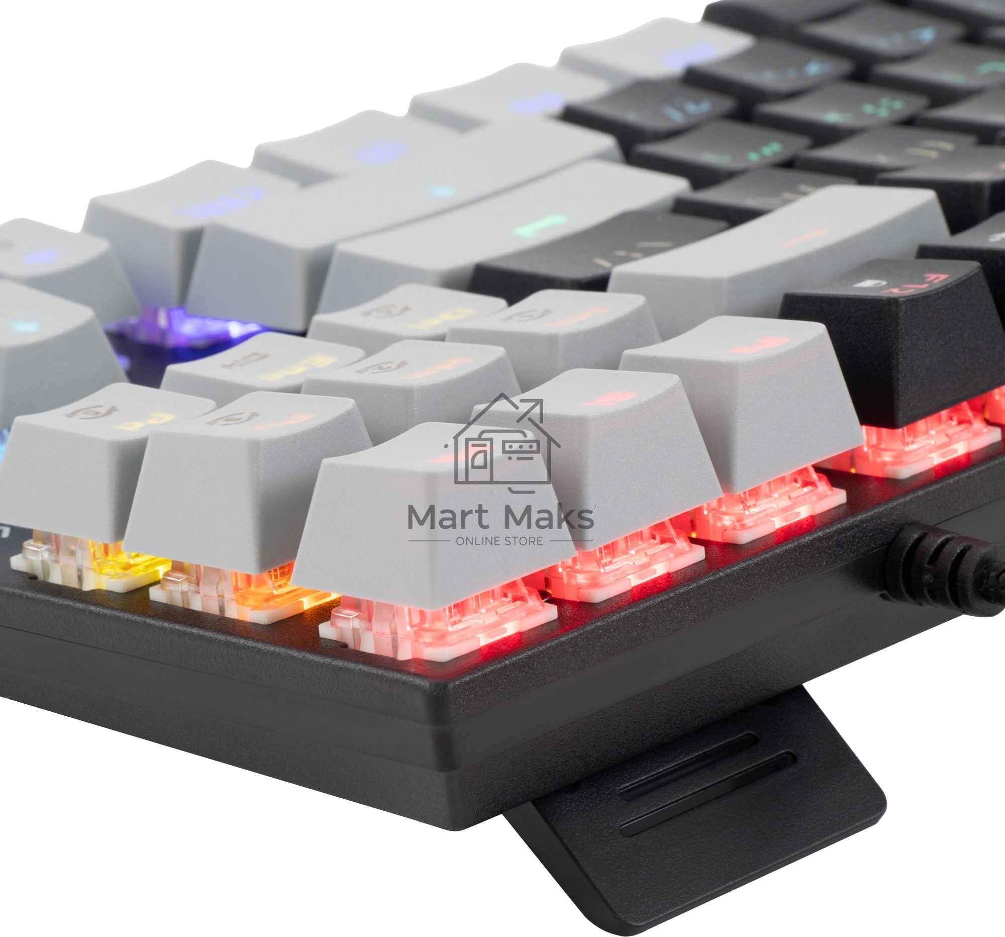 Клавиатура Оклик K600X механическая черный/серый USB Multimedia for gamer LED