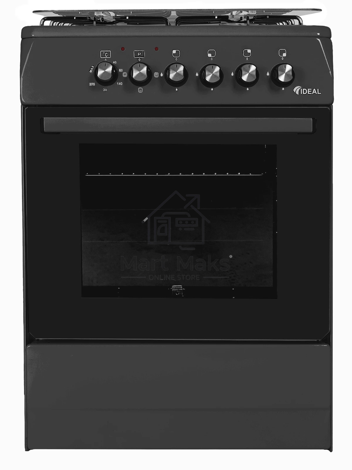 Плита комбинированная IDEAL L 110 черный, конфорок 4 газовых, духовка 65 л, 60 см x 85 см x 60 см