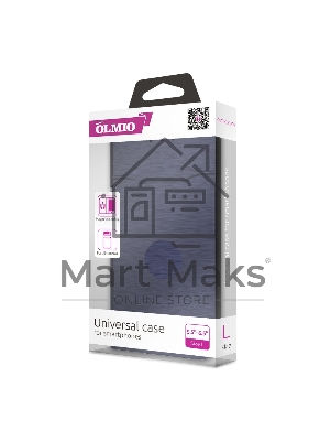 Чехол-книжка универсальный для смартфонов OLMIO р.L, 5.5