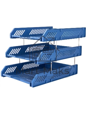 Лоток горизонтальный Deli E9209 для бумаг 268х336х118мм ассорти