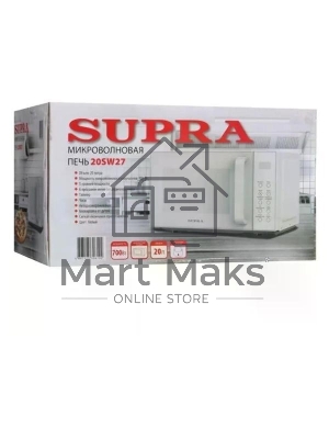 Микроволновая печь SUPRA 20SW27 белый, 20 л, 700 Вт, переключатели - сенсор