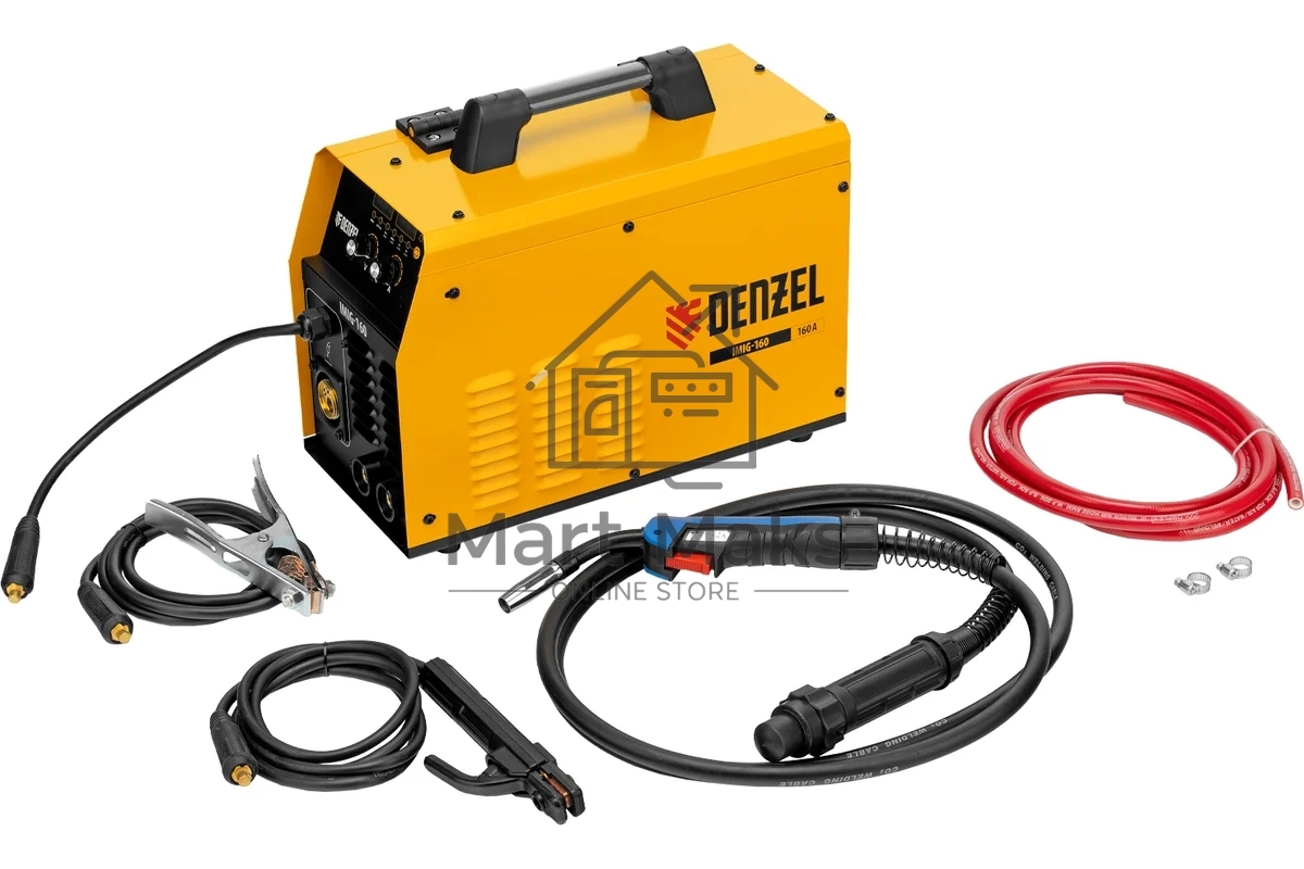 Аппарат инвертор. полуавтомат. cварки IMIG-160 Synergy, 160 А, ПВ 60%, катушка 5 кг Denzel