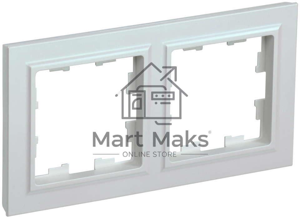 Рамка 2-местная IEK BRITE РУ-2-БрЖ жемчуг