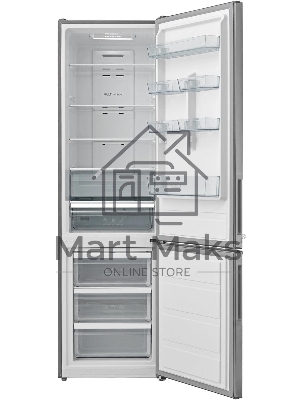 Холодильник Centek CT-1723 стальной двухкамерный 254/85 л морозилка снизу, No Frost