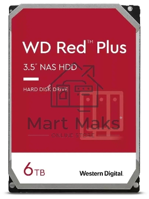 Жесткий диск Western Digital Red Plus WD60EFPX 6TB 3.5