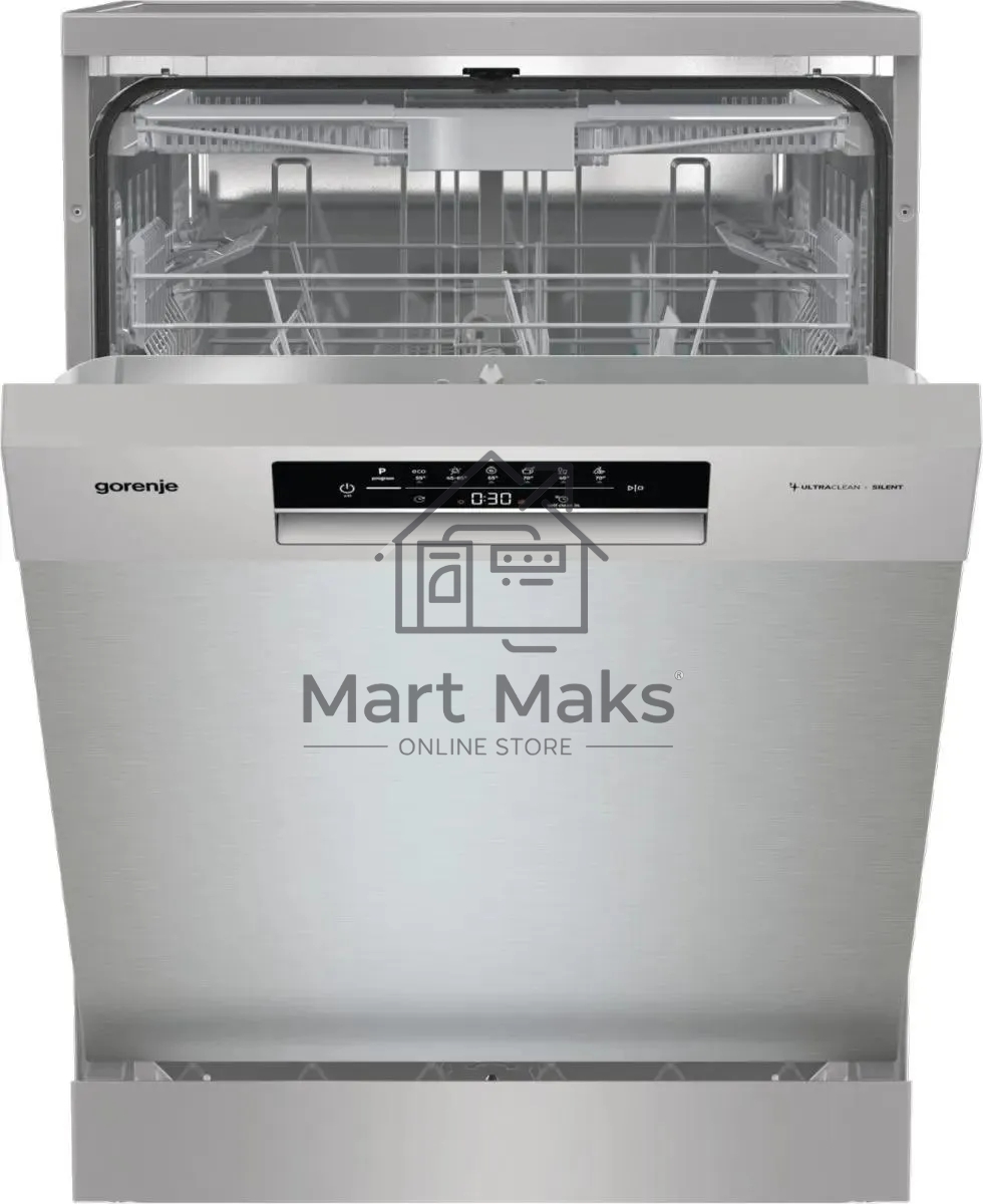Встраиваемая посудомоечная машина Gorenje GS643D90X, серебристая с черным, 59.9 см, 16 компл., 46 дБ, класс A+++