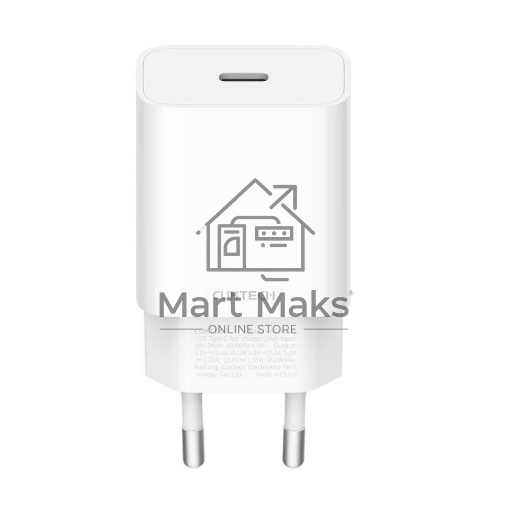 Зарядное устройство CUKTECH USB Type-C fast charger (20W) 