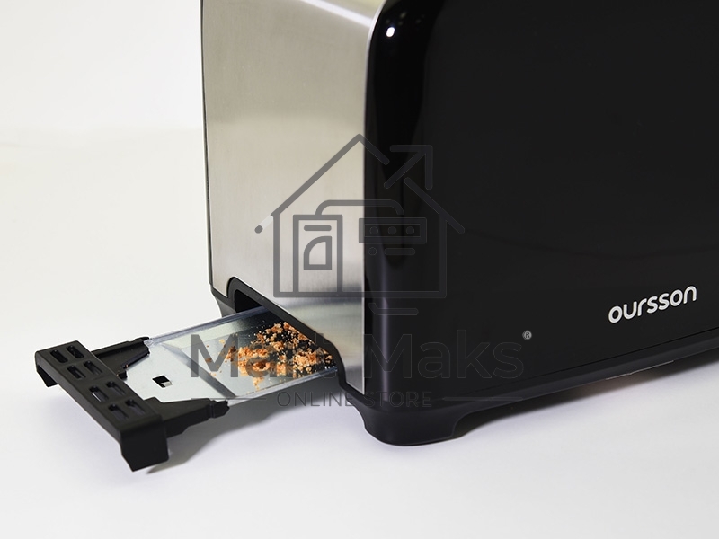 Тостер OURSSON TS2120/BL черный, 930 Вт