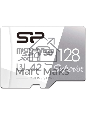 Флеш карта microSD 128Gb Silicon Power Superior Pro A2 microSDXC Class 10 UHS-I U3 Colorful 100/80 Mb/s (SD адаптер)