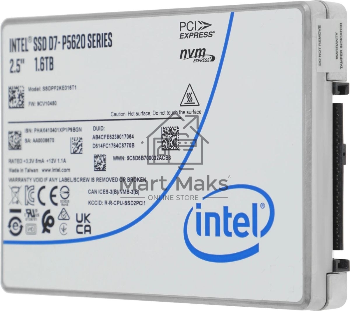 Накопитель SSD Intel Enterprise D7-P5620, 1.6Tb, U.2 2.5