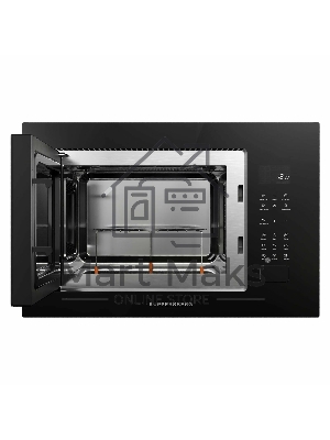 Микроволновая печь встраиваемая Kuppersberg HMF 627 B, High-Tech, 25 л, мощность 900 Вт (мощность гриля 1200 Вт), кварцевый гриль, 5 уровней мощности, 8 автоматических программ, размораживание, сенсорное управление, дисплей, черный