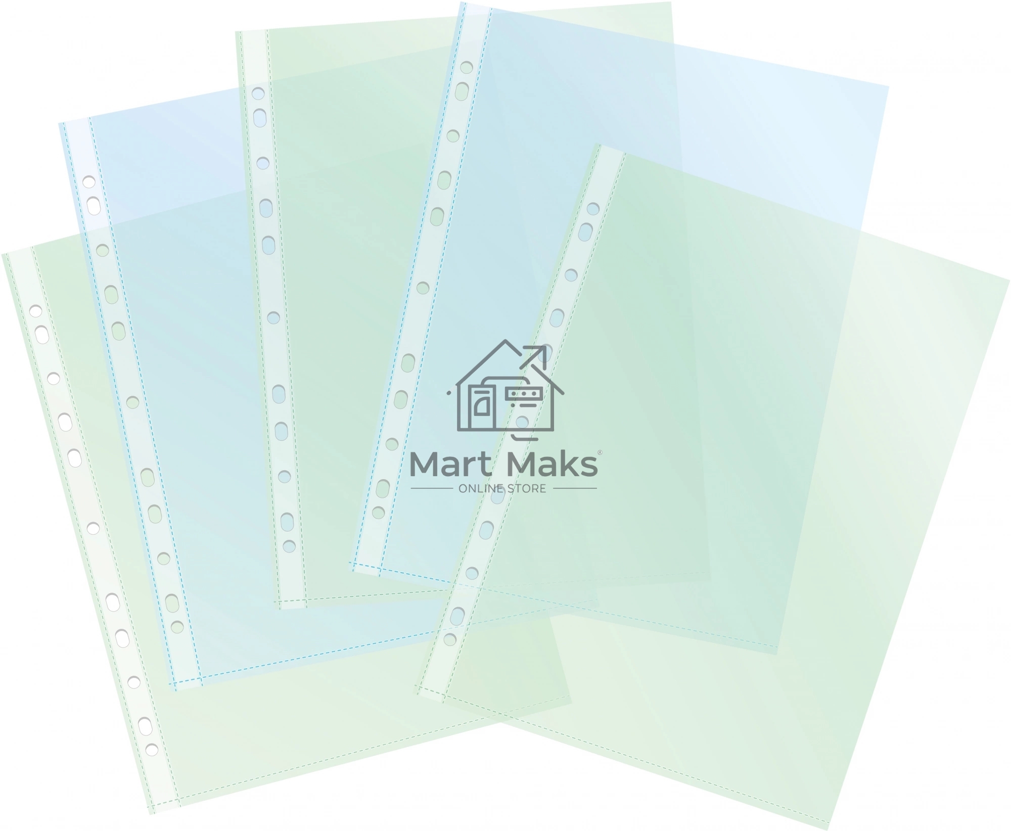 Папка-вкладыш Silwerhof Daily ассорти глянцевые А4+ 30мкм (упак.:50шт)