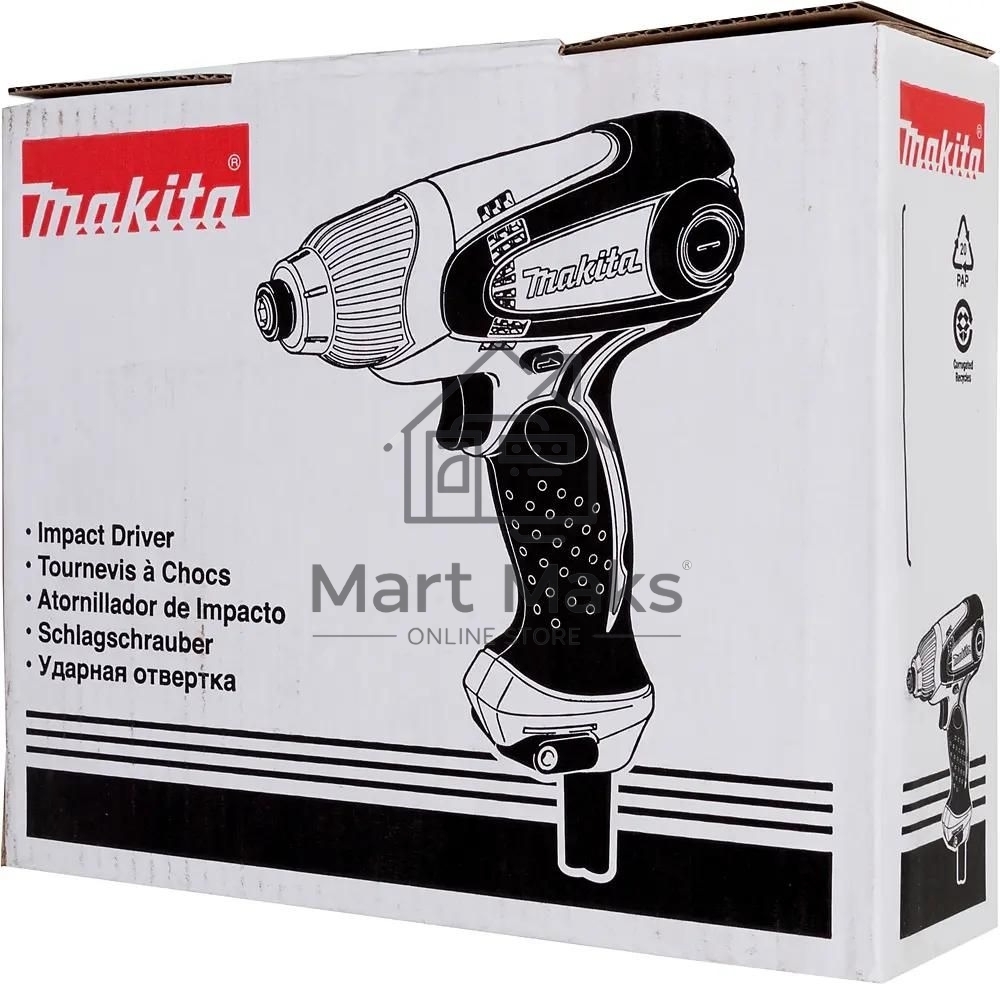 Дрель-шуруповерт сетевой Makita TD0101F, Сетевой, 230Вт, Ударный