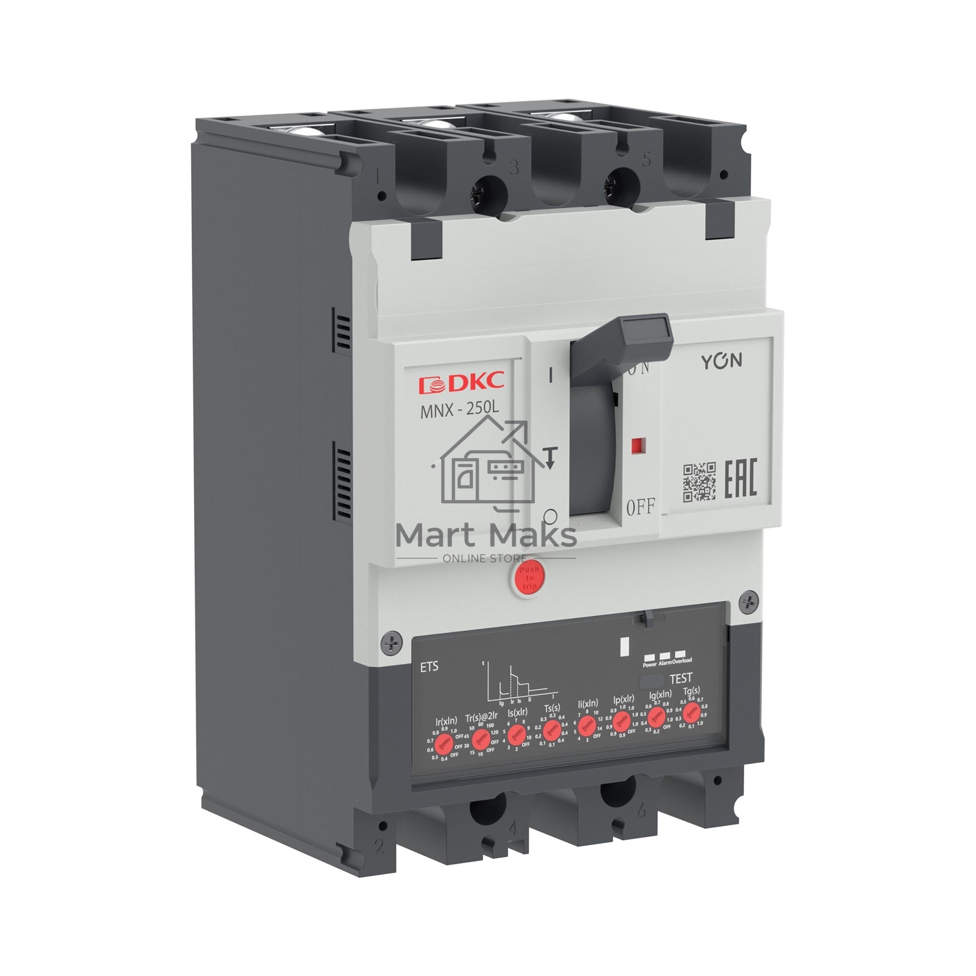 Выключатель автоматический DKC YON pro MNX250L 3P 250A 70kA при AC415V расц. ETS.
