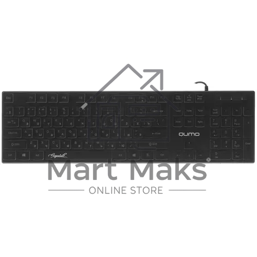 Клавиатура офисная Qumo Signature К69, проводная, 104, низкий ход клавиш, радужная подсветка