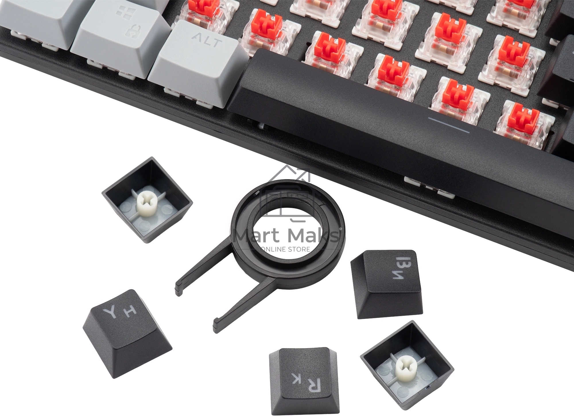 Клавиатура Оклик K600X механическая черный/серый USB Multimedia for gamer LED