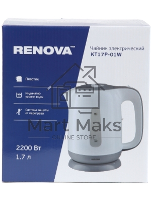 Чайник электрический Renova KT17P-01W Пластик