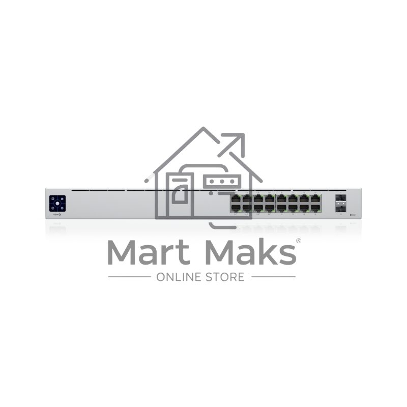 Коммутатор Ubiquiti UniFi USW-16-POE 2SFP 8PoE+ 42W управляемый