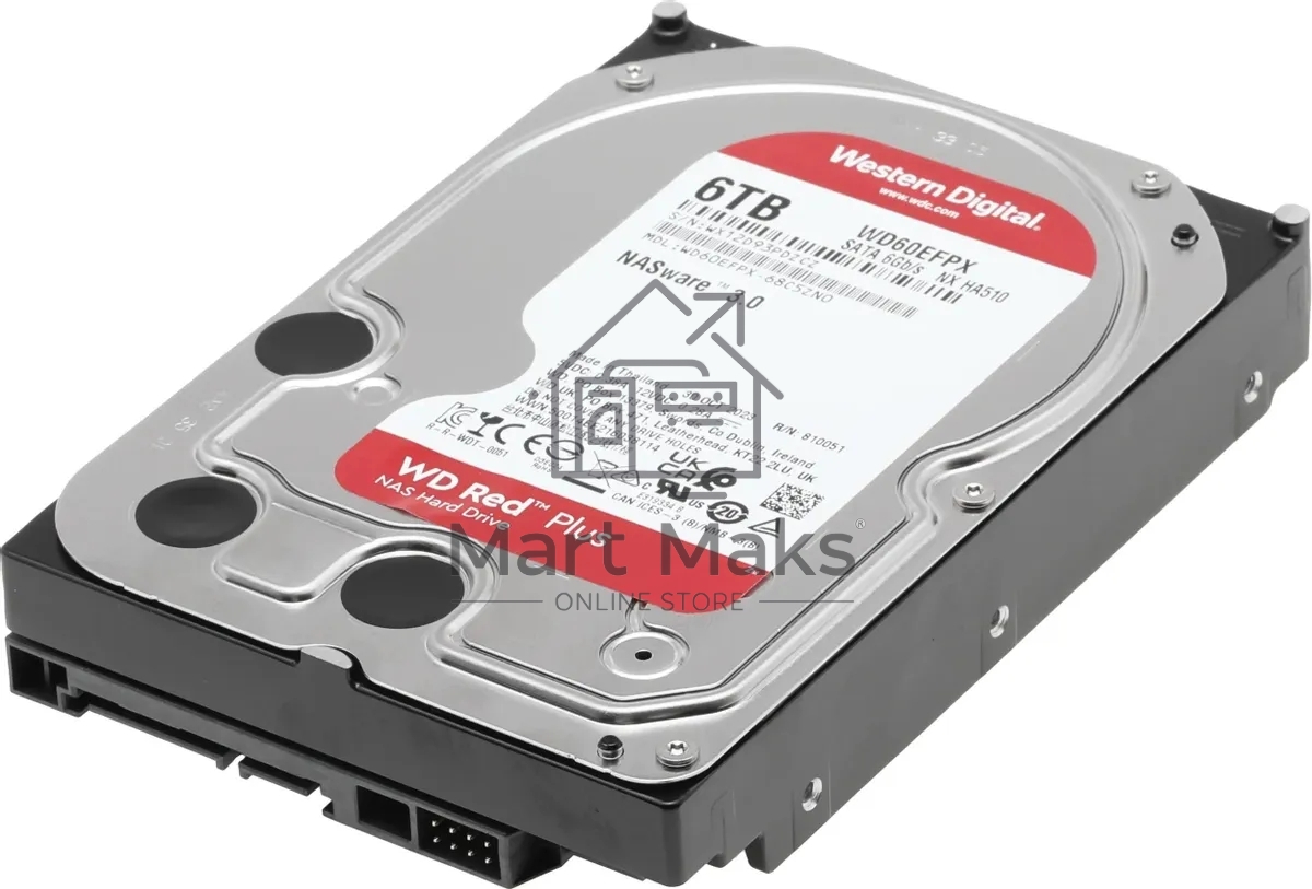 Жесткий диск Western Digital Red Plus WD60EFPX 6TB 3.5