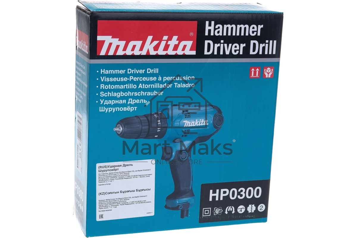 Дрель Makita HP0300, 320Вт, сетевая, ударная