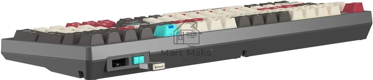 Клавиатура A4Tech Bloody WS98 Pixels Red беспроводная USB, Bluetooth/Радиоканал темно-серый/белый