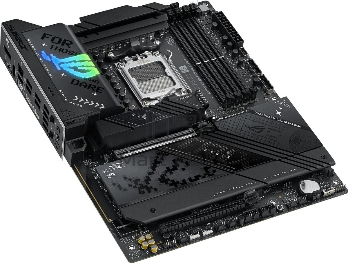 Материнская плата ASUS ROG STRIX X870-F GAMING WIFI, AM5, AMD X870, 4xDDR5, 2xSATA, 4xM.2, 1xPCI-E 5.0 x16, 1xPCI-E 4.0 x4, 1xHDMI, 1xDP, 2xUSB-C USB4, 1xUSB-C 10Gbps, 5xUSB-A 10Gbps, 4xUSB-A 5Gbps, 1x 2.5Gb LAN, 2x3.5 мм, 7.1, ATX