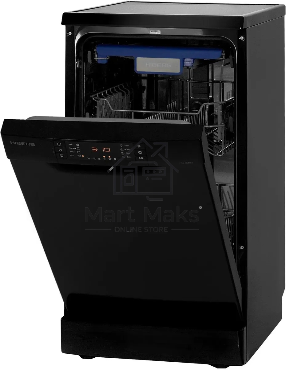 Посудомоечная машина HIBERG F48 1030 B, черный, 44.8 см, 10 компл., 49 дБ, класс A++